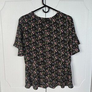 LOFT Floral Flowy Top